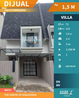 Super Murah Villa Scandinavian Style Full Furnished Kingspark8 Batu