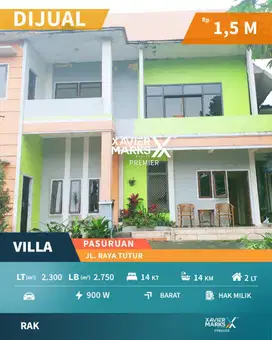 Dijual Villa/Pondok Wisata 14 KT di Poros Jalan Raya Tutur – Pasuruan