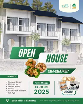 Rumah murah di Cihanjuang dekat ke Jalan Utama Free Biaya Legalitas