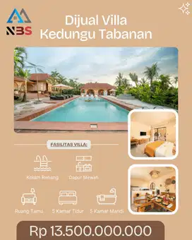 for sale villa in kedungu tabanan with large swimming pool