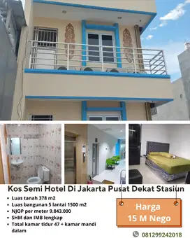 Kos Kosan Di Jual Cepat Di Kawasan Bisnis Jakarta Pusat Dekat Stasiun