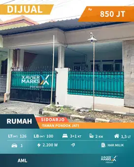 Dijual Rumah Siap Huni Strategis di Taman Pondok Jati Sidoarjo