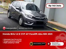 [ LOW KM ] Honda Brio 1.2 E CVT AT Facelift Abu 2021/2022