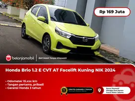 [ LIKE NEW ] Honda Brio 1.2 E CVT AT Facelift Kuning 2024/2025
