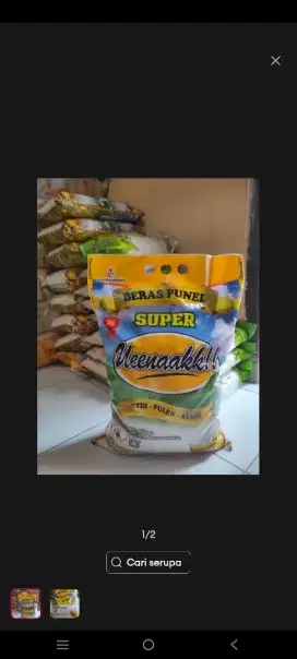 beras premium pulen merk uenak,kemasan 5 kg