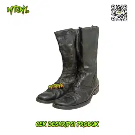 Sepatu Kulit Boots Bikers Koboi Vero Cuioi Italy Klasik Lawas Vintage