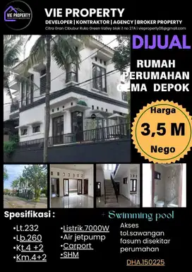Rumah mewah siap huni di Pesona Depak
