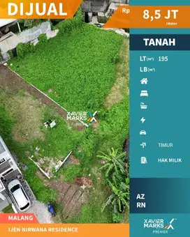 c098 Tanah Kavling Harga Miring di Tengah Kota Malang