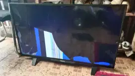 Tv led philips 40 layar pecah