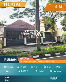 c104 Rumah Nol Jalan Raya di Sawojajar Malang