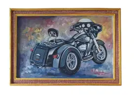 Lukisan harley davidson ukuran besar keren keren
