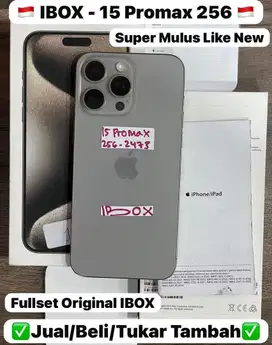iphone 15 promax 256gb second ibox