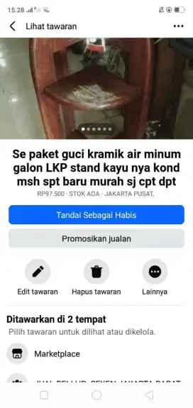 Se paket guci kramik air minum galon LKP stand kayu murah sj cpt dpt