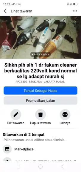Slhkn plh slh 1 dr fakum cleaner serba guna 220volt normal murah sj