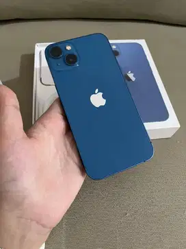 iphone 13 128gb biru fullset mulus