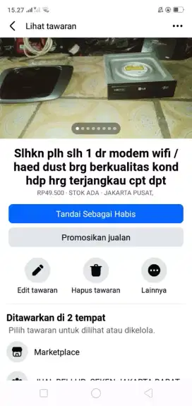 Slhkn plh slh 1 dr modem berkualitas/sblh nya kond normal murah cpt