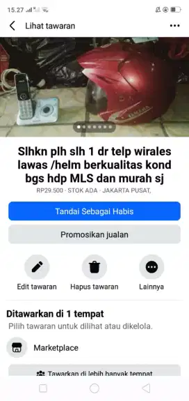 Slhkn plh slh 1 dr telp wirales lawas/sblh nya kond hdp bgs murah sj