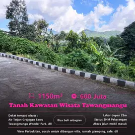 TANAH PEKARANGAN DIJUAL DI TAWANGMANGU KARANGANYAR DEKAT WISATA