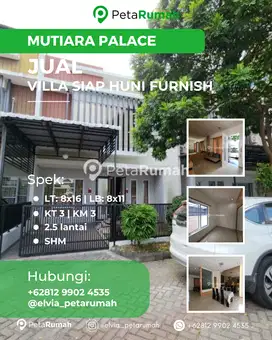 Rumah Villa Siap Huni Furnish Komplek Mutiara Palace