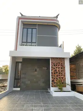 724 Rumah 2 Lt Desain Bali Industrial - Tropical Garden di Cimanggis