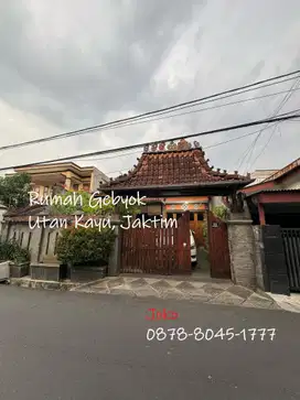 Jual Rugi.Rumah Gebyok Etnik Jawa di Utan Kayu, Matraman Jaktim
