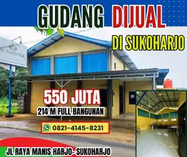 DIJUAL CEPAGUDANG SETRATEGIS SIAP PAKAI ZONA MERAH DIJUAL DI SUKOHARJO