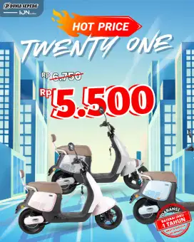 Jual Sepeda Listrik Ion Twenty One Free Helm