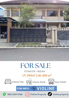 JUAL RUMAH PONDOK INDAH JAKARTA SELATAN lokasi bagus