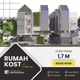 Kos eksklusif UMM tlogomas 3 lantai siang bangun promo bulan ini