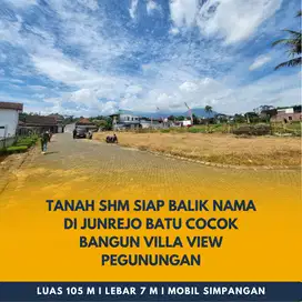 Tanah di Batu Junrejo Cocok Bangun Villa Murah