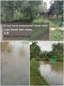 TANAH EMPANG MURAH BERIKUT DARAT STRATEGIS DI PARUNG BOGOR