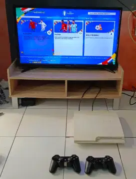 Jual PS3 slim seri 3000 500gb + TV Panasonic 32 inci