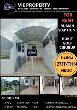Di Sewakan Rumah Cantik Furnish . Bukit Golf Cibubur.
