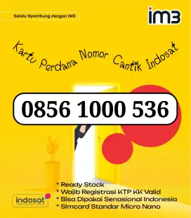 Kartu Perdana Nomor Cantik Indosat Im3 Seri 11 Digit 1000