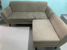 Sofa L 3 seater minimalis taupe