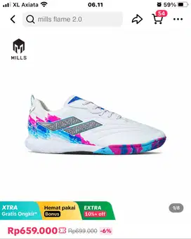 Jual Sepatu Futsal Voltasala PRO APEX BBS ELITE ( White / Royal Blue /