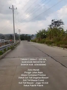 DIJUAL TANAH 1 - 250 HA KAWASAN INDUSTRI BAWEN