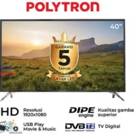 SPECIAL PRICE ! POLYTRON LED 43 DIGITAL  43V1553 GARANSI 5TAHUN