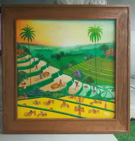 Lukisan Blessed Rice fields by Sari-Bali