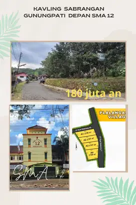 TANAH KAVLING DEPAN SMA 12 GUNUNGPATI SEMARANG