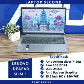 LENOVO IDEAPAD SLIM 1 ATHLON SILVER 7120U RAM 8GB SSD 256GB LAYAR 15.6