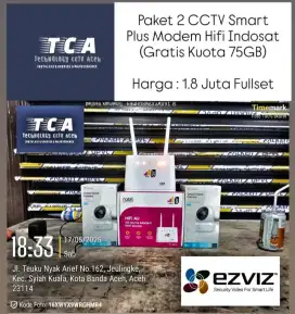 PROMO CCTV 2 CAMERA SMART PLUS MODEM WIFI