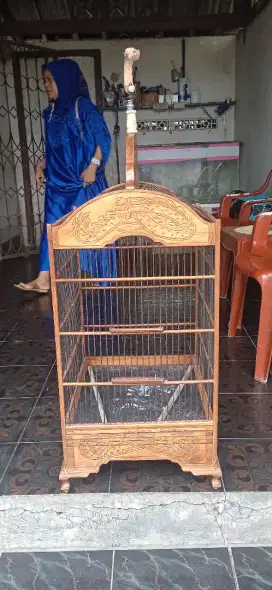 Kandang hurung jati ukir asli original