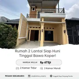 Rumah 2 Lantai Siap Huni  Tinggal Bawa Koper!