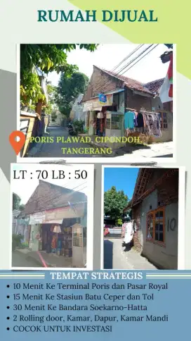 BU Cepat Dijual Rumahh Cipondoh Poris Plawad Cipondoh