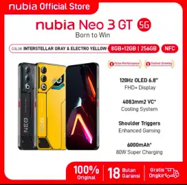 Nubia 3 GT 5G 256GB LANGKAH BARU GARANSI RESMI TERMURAH