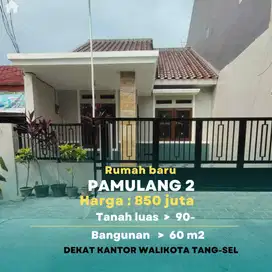 DIJUAL CEPAT RUMAH BARU DI PAMULANG 2 DEKAT DENGAN KANTOR WALIKOTA