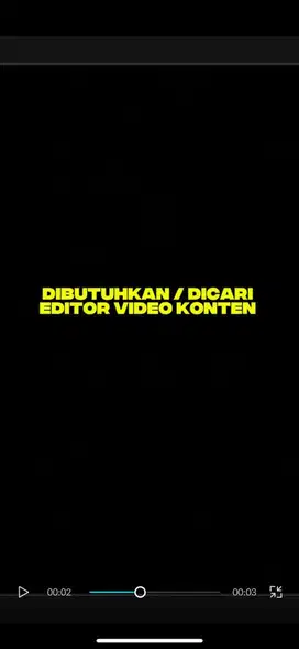 Dicari Editor Video konten