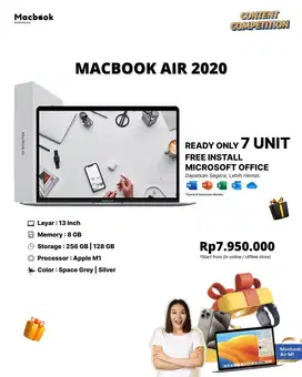 Macbook Air 2020 RAM 8/128 GB Apple M1