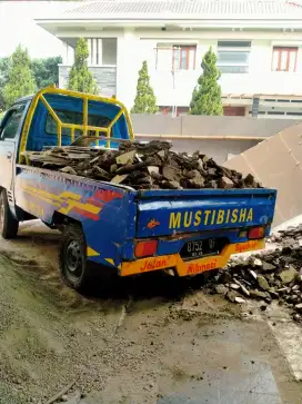 Jasa angkut & buang brangkal puing barangkal sampah daun prabotan dll